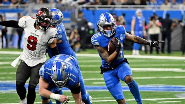 Detroit Lions running back Jahmyr Gibbs.